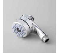 Pet Shower Head with Brush Adjustable Spray for Cats Dogs(Silver) | Adjustable spray patterns, soft massage brush, gentle on skin, per ideal for cats and dogs, home bathroom use