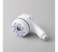 Pet Shower Head with Brush Adjustable Spray for Cats Dogs(White) | Adjustable spray patterns, soft massage brush, gentle on skin, per ideal for cats and dogs, home bathroom use