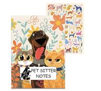 Pet Sitter Notebook - 11.22 Inch Portable Organizer | Paper Practical Design - Multi functional pet care journal for dogs puppies and cats to track feeding behavior and health at home or travel