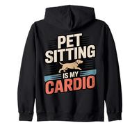 Pet Sitting è Il Mio Cardio Divertente Pet Sitter Felpa con Cappuccio