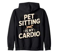 Pet Sitting è Il Mio Cardio Divertente Pet Sitter Felpa con Cappuccio
