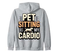 Pet Sitting è Il Mio Cardio Divertente Pet Sitter Felpa con Cappuccio