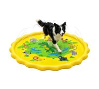 Pet Splash Pad - Tappetino doppio lato 170 cm per esterni per cani e | Grande tappetino da gioco ad acqua per animali domestici e bambini con spruzzatore integrato. Perfetto per il cortile e per