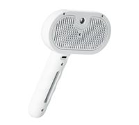 Pet Steam Brush, Multifunctional Shedding Comb, Soft Hair Cleaning Grooming Tool, Massage Bristles for Daily Pet Care, Cats Dogs, 7,87 x 4,53 x 2,76 pollici, White, Green