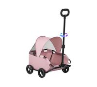 Pet Stroller - 4 ruote pieghevole Pet Stroller for Small Dogs Cats, Lightweight Portable Dog Carriage, Puppy & Kitten Travel Carrier For Walking, Park, Beach, Shopping & Vet Visits