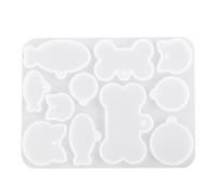 Pet Tag Resin Mold Dog Bone Cat Shaped Keychain Silicone Resin Molds