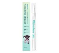 Pet Teeth Cleaner, Breath Freshener, Portatile Easy Application Compact Easy Application Quick Action Whitening Agent, Stain Remover Pen for Dog Cat Home Travel, 4,92 x 0,47 x 0,47 Inches