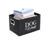 Pet Toy Basket | Manico per contenitore per tessuti | Organizzatore di giocattoli durevole con manici integrati per riporre palline per cani, giocattoli per seduta per gatti, dolcetti quotidiani o