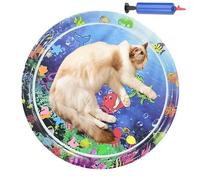 Pet Water Bed, Colorful Kid Play Mat with Inflator, Inflatable Cooling Pad, Soft Sensory, Portable Design, 1-Pack, Ideal for Hot Weather Relief, 39.37x39.37 Inches