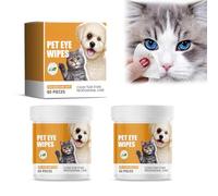 Pet Wipes Salviette per Gli Occhi, Salviette per Animali Domestici per Gatti E Cani, Salviette per Gli Occhi Dei Cani per Rimuovere Delicatamente Le Macchie Di Lacrime, Le Secrezioni E Le Croste