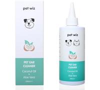 pet wiz Detergente per orecchie per cani e gatti, olio di cocco e aloe vera (240 ml)