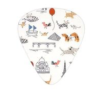 Pet World Chitarra AcusticaPlettri per Chitarra 12 Pezzi, Chitarra Elettrica Essenziale Plettri per Chitarra Spessi e Sottili Studenti 0,46 0,96 0,71 Mm
