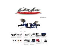 PET012 VALTER MOTO PEDANE T2.5 BLU TRIUMPH STREET TRIPLE 675 R 2007 2012