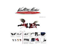 PET012 VALTER MOTO PEDANE T2.5 ROSSE TRIUMPH STREET TRIPLE 675 - 2007 2012