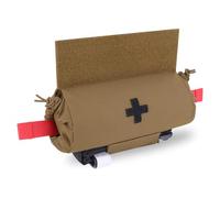 PETAC GEAR EMT IFAK - Borsa tattica di primo soccorso, per micro traumi medici, arrotolabile, borsa per il trasporto addominale con gancio N-Loop (CB)