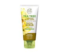 Petal Fresh - Tea Tree Scrub viso e sapone nero africano puro controllo delle imperfezioni pulizia cura della pelle naturale scrub viso