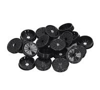 Petal Shaped Cable Grommet 100Pcs | PA66 Fireproof & Heat Tolerant Wire Hole Cover | Distribution Box/Electrical Cabinet/Office Desk Use | Insulation & Cable Protection (RSB-40)