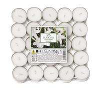 Petali Candles Candele Tealight Profumati al Gelsomino-25 Pezzi-Durata Fino a 4 Ore di Combustione, Cera, Bianco