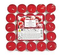 Petali Candles - Candele Tealight Profumati e Colorati alla Ciliegia - 25 pezzi - Durata Fino a 4 ore di Combustione