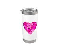 Petali di Rosa Cuore Rosa Bicchiere termico in acciaio inox doppia parete