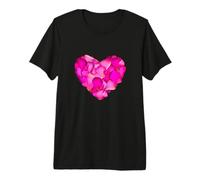 Petali di Rosa Cuore Rosa Maglietta Premium