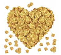 Petali di rosa in seta artificiale per decorazioni, adatti per matrimoni, feste di Ognissanti, riempimento di scatole regalo, rose romantiche, proposte con petali di rosa, colore oro 300 pezzi,600 pez