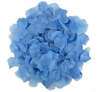 Petali di rosa in seta, in 1000 pezzi, per decorazioni nuziali, coriandoli perfetti per fidanzamenti ed eventi romantici (blu)