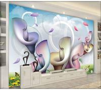 Petali di volo della farfalla 3D Tenda Bloccare Foto Stampa Tendaggio Drappo Tes