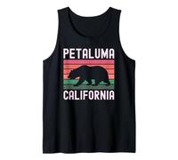 Petaluma California Retro Bear Vintage Sonoma County 707 Canotta