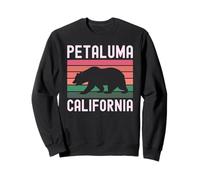 Petaluma California Retro Bear Vintage Sonoma County 707 Felpa
