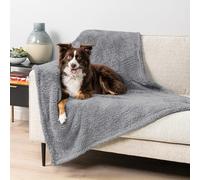PetAmi Coperta impermeabile e soffice per cani di taglia media e grande, morbida e calda, a prova di pipì, reversibile, coperta per letto dei gatti, cuscino lavabile (grigio chiaro, 40 x 60 cm)