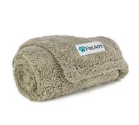 PetAmi Coperta impermeabile e soffice per cani di taglia piccola e media, morbida e calda, a prova di pipì, reversibile, per letto di gatti e cuccioli, cuscino lavabile in peluche (cammello tortora,