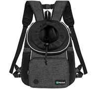 PetAmi Zaino anteriore per cani, regolabile, per cani e gatti, trasportino ventilato per escursionismo, campeggio, viaggi, borsa per il trasporto di cani di taglia piccola, media e grande, max 6,8 kg,