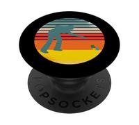 Petanque retro boules giocatori di bocce gioco Bocce PopSockets PopGrip Adesivo