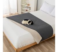 PETCUTE 100% Copertura Impermeabile per Cani,Copridivano Lavabile per Animali Domestici,Antiscivolo,Coperta per Cani e Tappetino per Gatti per Divano, Letto,Coperte Gatto,Grigio scuro,75 * 180CM