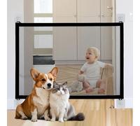 PETCUTE Cancelletto per Cani da Interno,Magic Gate per Cani,Barriera di Sicurezza Estensibile,Cancelletto di Sicurezza per Bambini/Cani/Scale,Guardia di Sicurezza installare Ovunque