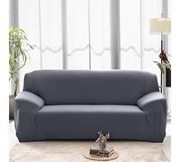 PETCUTE Copridivano angolare copridivano penisola Elasticizzato copridivano con Chaise Longue copripoltrona Grigio 3 posti