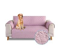 PETCUTE Copridivano Antiscivolo Fodera per divani Trapuntato Copridivano Imbottito Protezioni per divani Impermeabile per Cani, Animali Domestici Rosa 1 Posto