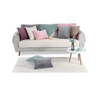 PETCUTE Copripoltrona Copripiumino Trapuntato Fodera per Divano componibile Copridivano per Divano Antiscivolo Divano per Divano Coprivaso per Animali Bianco Crema 90X90cm
