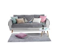 PETCUTE Copripoltrona Copripiumino Trapuntato Fodera per Divano componibile Copridivano per Divano Antiscivolo Divano per Divano Coprivaso per Animali Grigio 90X210cm