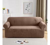 PETCUTE Copripoltrona Elastico copridivano Spessi Fodera Poltrona in Velluto Copri Poltrona Singola Elasticizzati Cammello