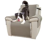 PETCUTE Copripoltrona Relax Reclinabile,Copertura Fodera Per Poltrona Trapuntata In Cotone Fodera Per Sedia Reclinabile con Cinghia Elastica,Copertura Salvadivano per Poltrona Antiscivolo,Grigio