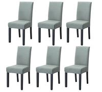 PETCUTE Coprisedia con Schienale Coprisedia Elasticizzato universali Cuscini coprisedia Coprisedia Sala da Pranzo Verde 6 Pezzi