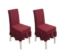 PETCUTE Coprisedia con Schienale Elasticizzato coprisedia Sala Pranzo Universale 2 Pezzi