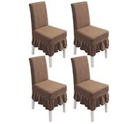 PETCUTE Coprisedia con Schienale Elasticizzato coprisedia Sala Pranzo Universale 4 Pezzi