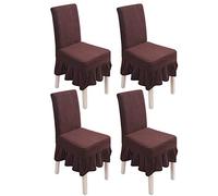 PETCUTE Coprisedia con Schienale Elasticizzato coprisedia Sala Pranzo Universale 4 Pezzi