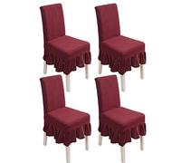 PETCUTE Coprisedia con Schienale Elasticizzato coprisedia Sala Pranzo Universale 4 Pezzi