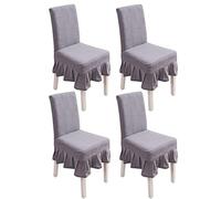 PETCUTE Coprisedia con Schienale Elasticizzato coprisedia Sala Pranzo Universale 4 Pezzi