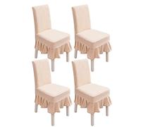 PETCUTE Coprisedia con Schienale Elasticizzato coprisedia Sala Pranzo Universale 4 Pezzi