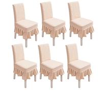 PETCUTE Coprisedia con Schienale Elasticizzato coprisedia Sala Pranzo Universale 6 Pezzi